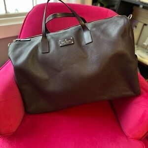 Kate Spade NWOT - Mahogany Pebbled Leather Remington Place Filipa Travel Duffle